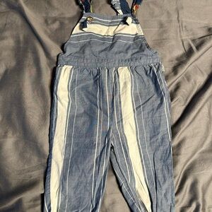 Matilda Jane Blue and Cream Striped Overalls